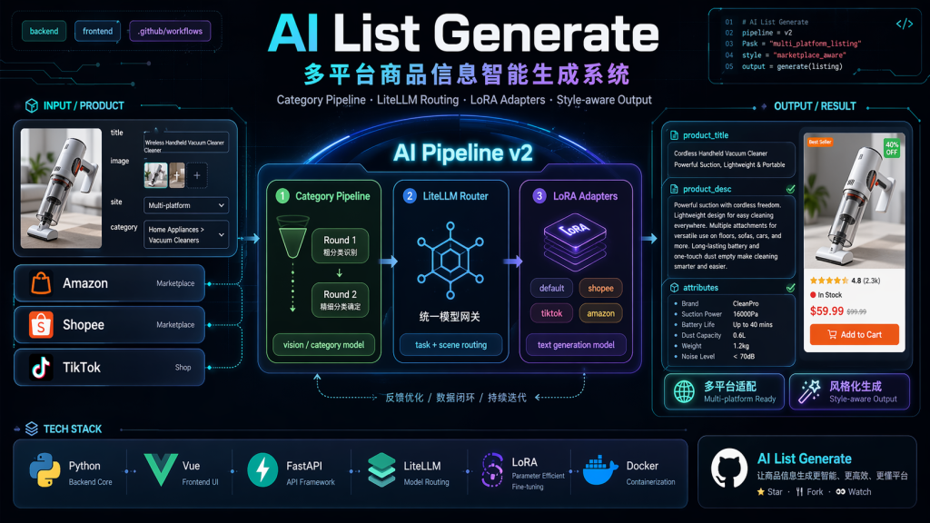 AI 商品类目生成服务